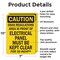 Signmission OSHA Regulations Area In Front Electrical Panel Must Be Kept Clear For 36 Inches, 7 in W x Aluminum OS-2PACK-CS-A-710-L-19216 - alternate 3